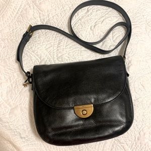 Fossil Emi Saddle Crossbody Leather Black